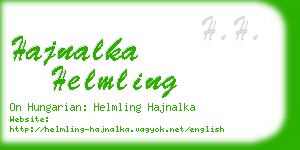 hajnalka helmling business card